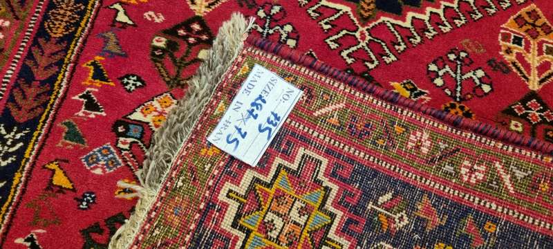 Very Fine Persian Qashqai Carpet 287cm x 75cm Hand Knotted