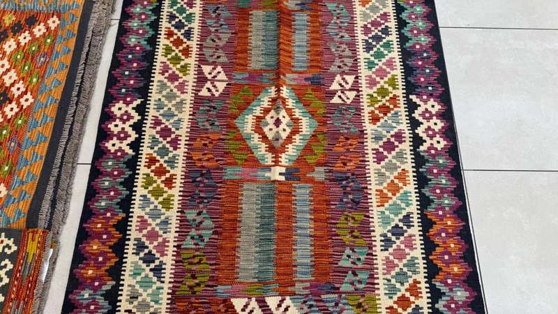 Afghan Chobi Kilim 180cm x 125cm Hand Made