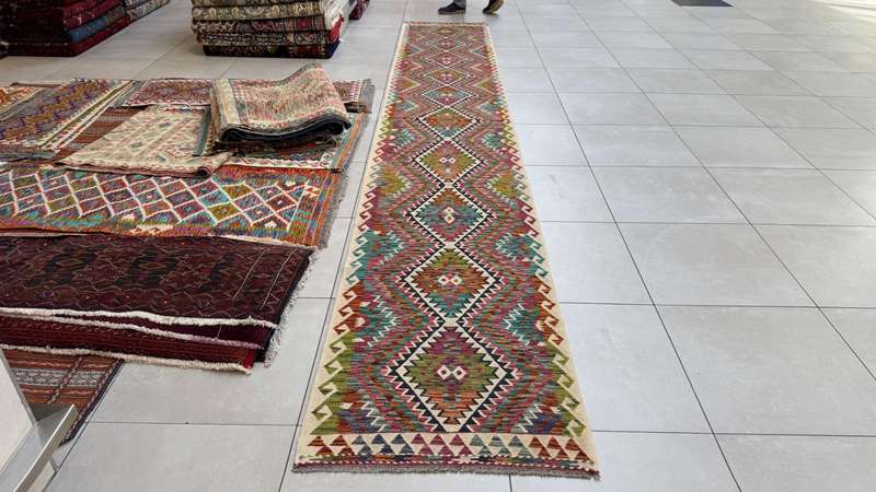 Afghan Chobi Kilim 515cm x 82cm Hand Made