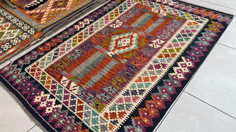 Afghan Chobi Kilim 180cm x 125cm Hand Made
