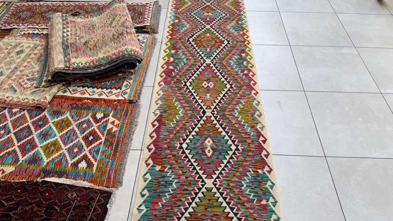 Afghan Chobi Kilim 515cm x 82cm Hand Made
