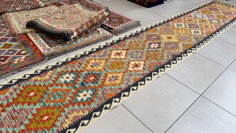Afghan Chobi Kilim 478cm x 81cm Hand Made
