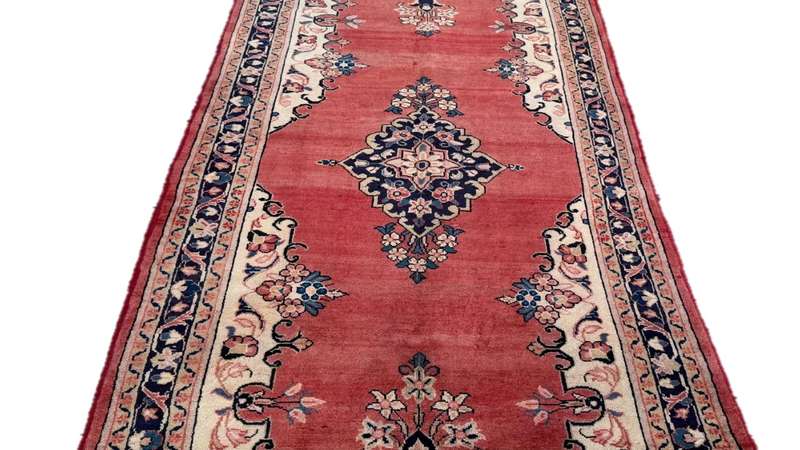 Vintage Persian Hamadan Carpet 323cm x 118cm Hand Knotted