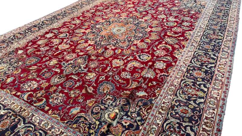 Persian Mashhad Carpet 396cm x 290cm Hand Knotted