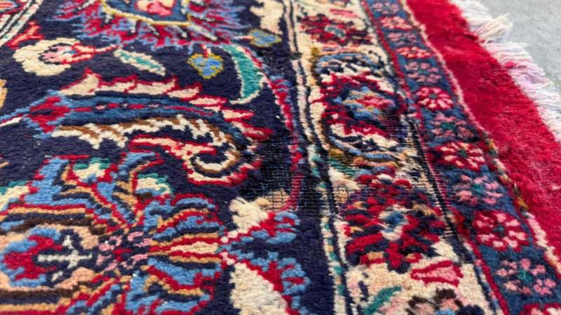 Vintage Persian Mashhad Carpet 383cm x 286cm Hand Knotted