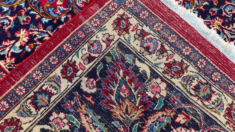 Vintage Persian Mashhad Carpet 383cm x 286cm Hand Knotted