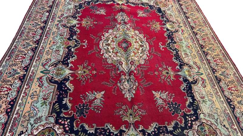 Vintage Persian Tabriz Carpet  380cm x 292cm Hand-Knotted