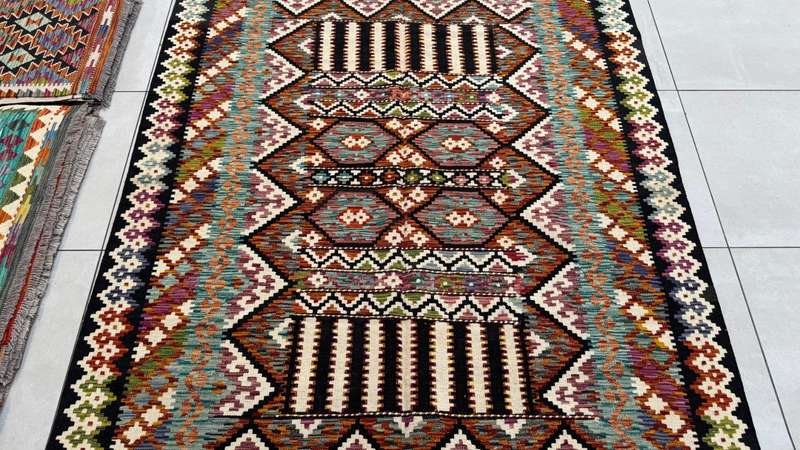 Afghan Chobi Kilim 245cm x 171cm Hand Made
