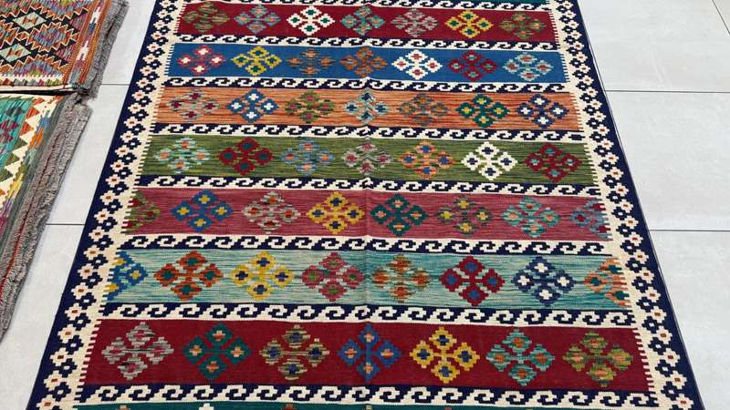 Afghan Chobi Kilim 245cm x 180cm Hand Made