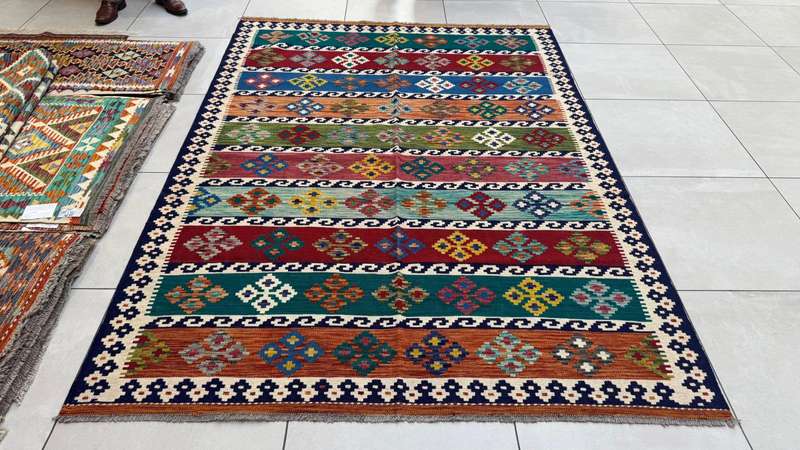 Afghan Chobi Kilim 245cm x 180cm Hand Made