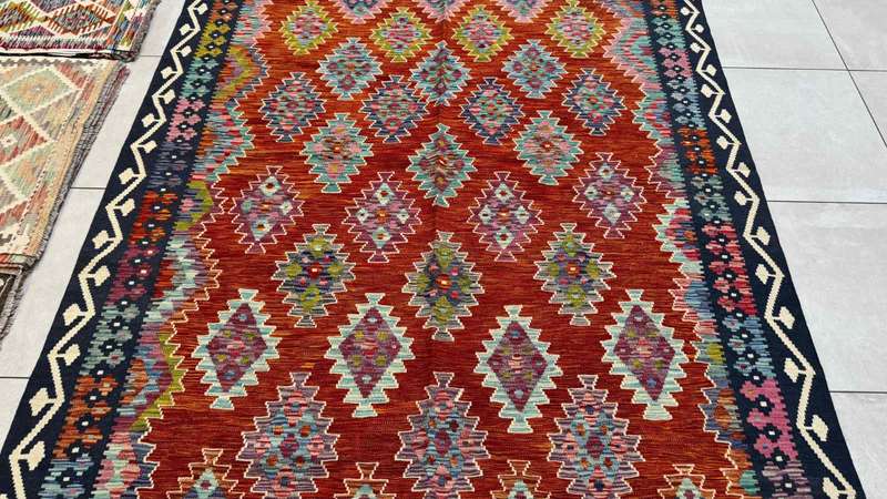 Afghan Chobi Kilim 292cm x 198cm Hand Made