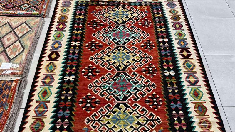 Afghan Chobi Kilim 235cm x 178cm Hand Made