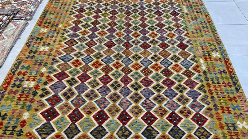 Afghan Chobi Kilim 344cm x 250cm Hand Made