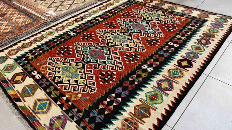 Afghan Chobi Kilim 235cm x 178cm Hand Made