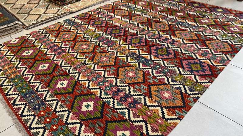 Afghan Chobi Kilim 289cm x 207cm Hand Made