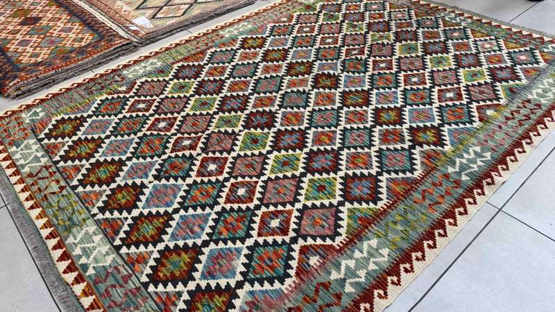 Afghan Chobi Kilim 244cm x 179cm Hand Made