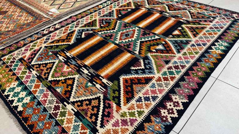 Afghan Chobi Kilim 246cm x 180cm Hand Made
