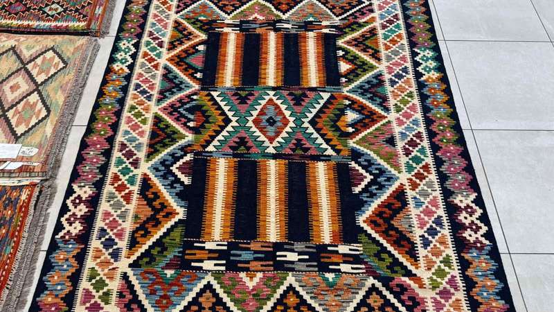 Afghan Chobi Kilim 246cm x 180cm Hand Made