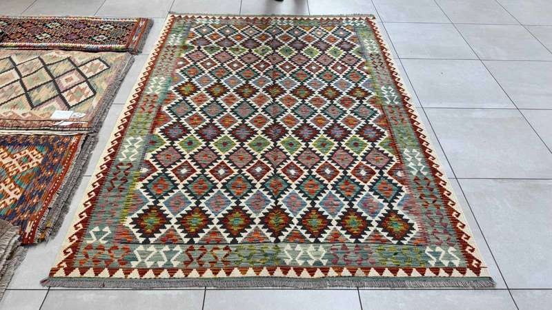 Afghan Chobi Kilim 244cm x 179cm Hand Made