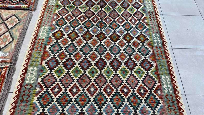 Afghan Chobi Kilim 244cm x 179cm Hand Made