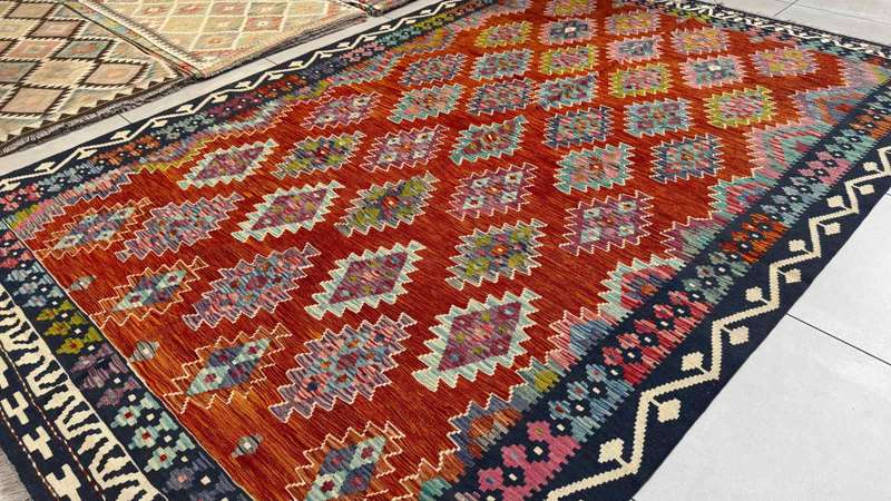 Afghan Chobi Kilim 292cm x 198cm Hand Made