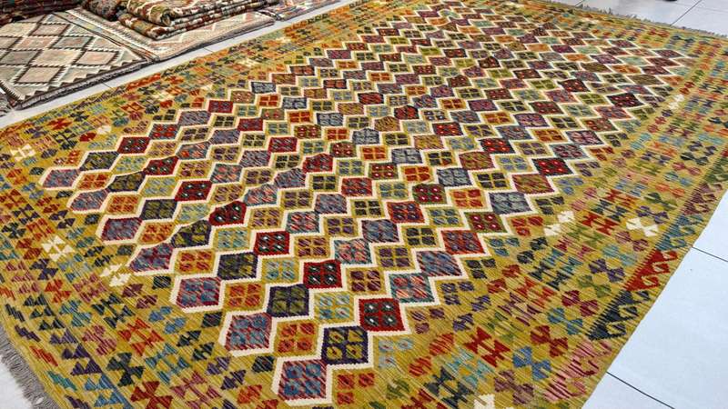 Afghan Chobi Kilim 344cm x 250cm Hand Made