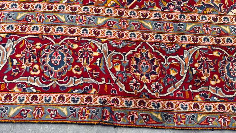 Vintage Persian Kashan Carpet 430cm x 290cm Hand Knotted