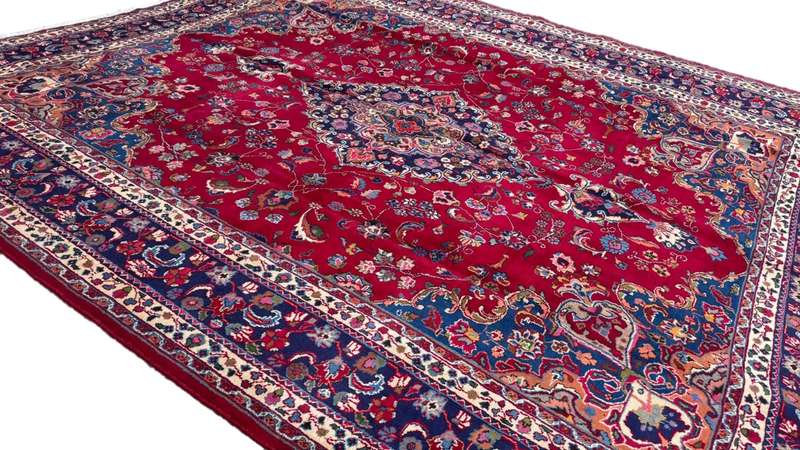 Vintage Persian Mashhad Carpet  388cm x 300cm Hand Knotted