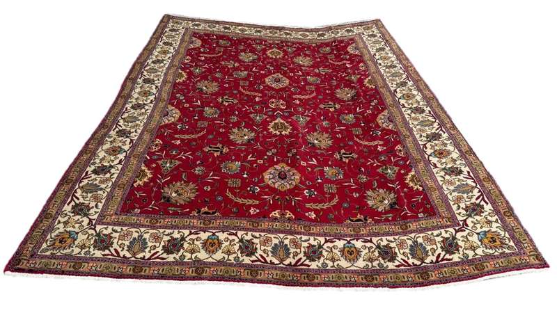 Vintage Persian Tabriz Carpet  382cm x 300cm Hand-Knotted
