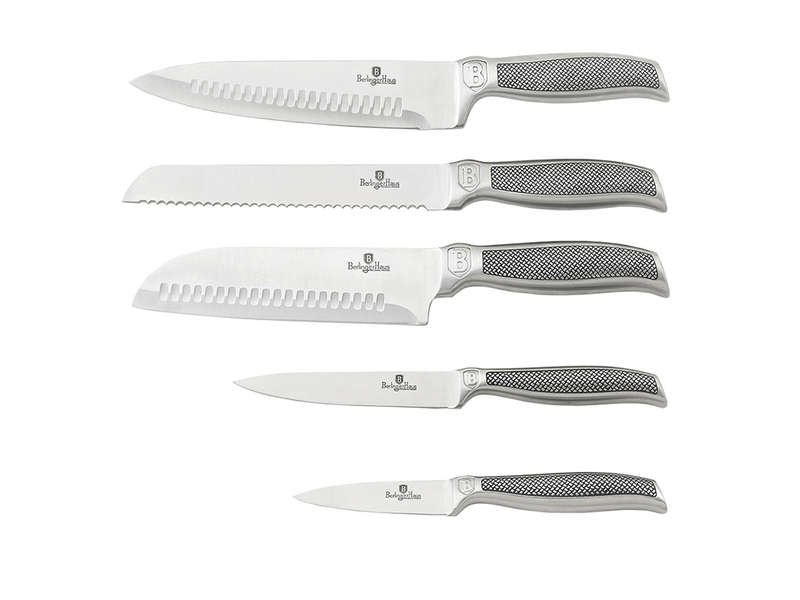 Berlinger Haus - 5 Pieces Stainless Steel Kikoza Collection Knife Set + Stand (READ THE DESCRIPTION)