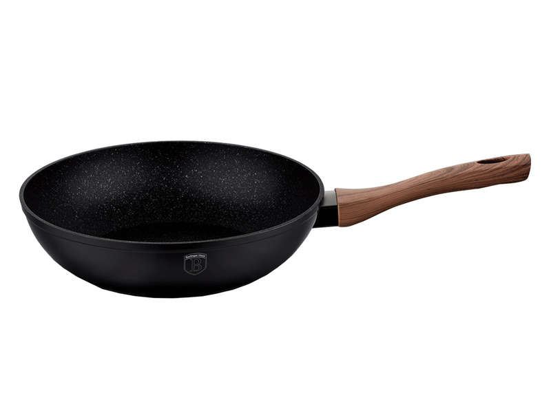 Berlinger Haus 28 cm Ebony Rose Wood Marble Coating Induction Wok (READ THE DESCRIPTION)
