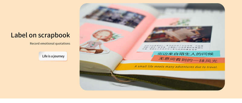 Label On scrapbook