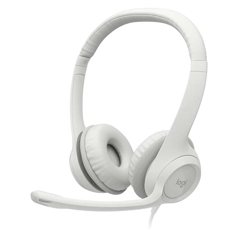 Logitech H390 USB Type-A Off-White Wired Calling Headset