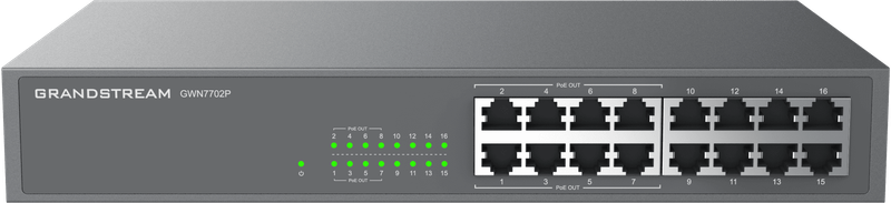 Grandstream Enterprise 16 port Unmanaged GbE PoE Switch - 138W