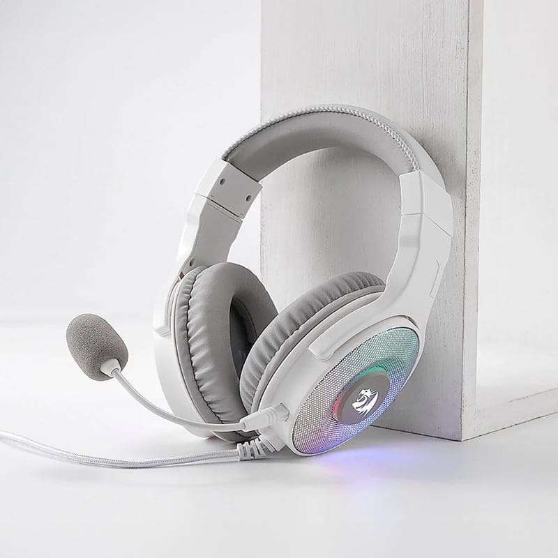 Redragon H350 Pandora 2 USB (Power Only)|Aux (Mic and Headset) RGB Gaming Headset - White