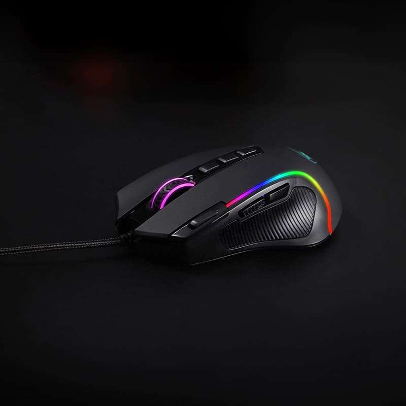 Redragon M612 Predator 4000DPI RGB Ergo Gaming Mouse - Black
