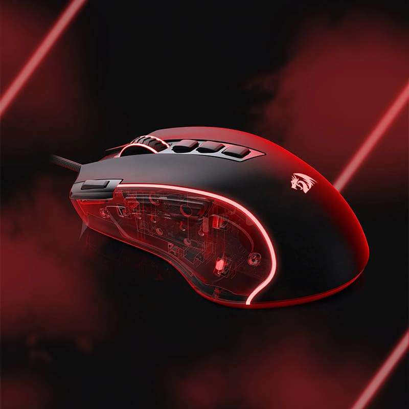 Redragon M612 Predator 4000DPI RGB Ergo Gaming Mouse - Black