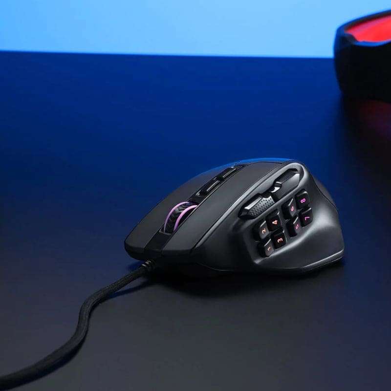 REDRAGON Aatrox 6200DP RGB MMO Gaming Mouse - Black