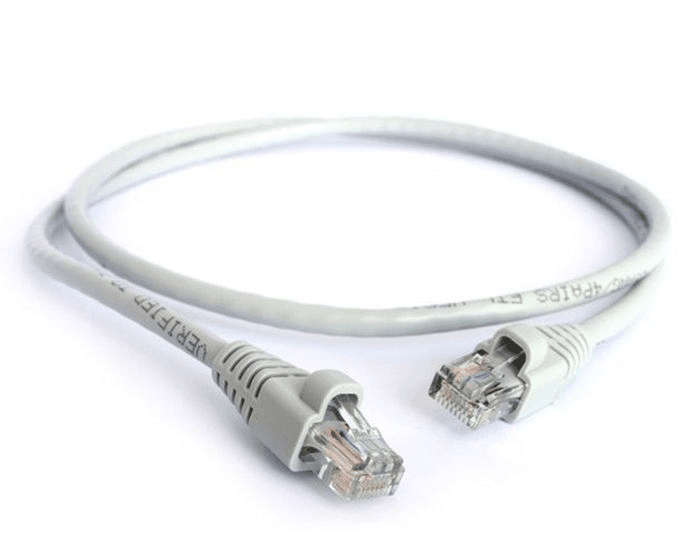 Acconet CAT5e UTP Flylead, 10 Meter, Straight (T568B) Stranded Cable, Moulded Boots and Plugs, Grey