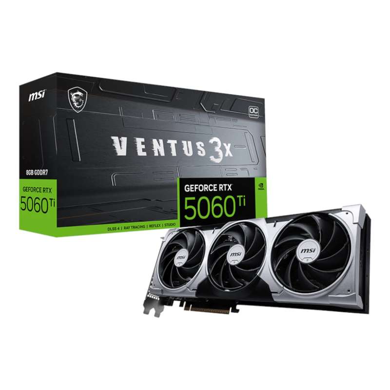8GB MSI GeForce RTX 5060 Ti VENTUS 3X OC GDDR7 Graphics Card