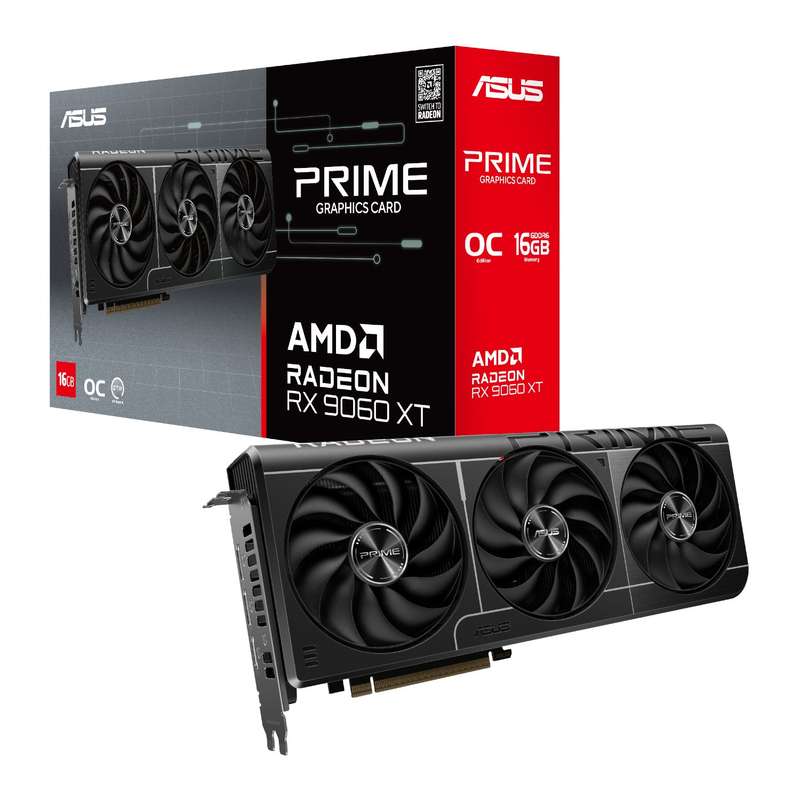 16GB ASUS Prime Radeon RX 9060 XT OC GDDR6 Graphics Card