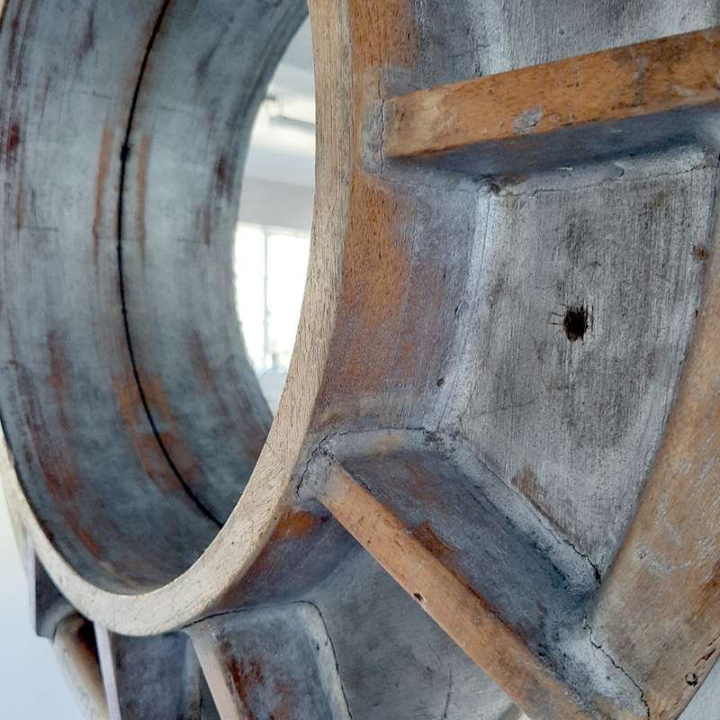 Silver Wheel Mirror