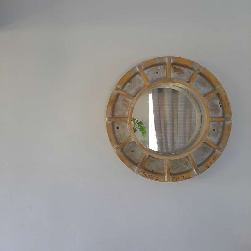 Silver Wheel Mirror