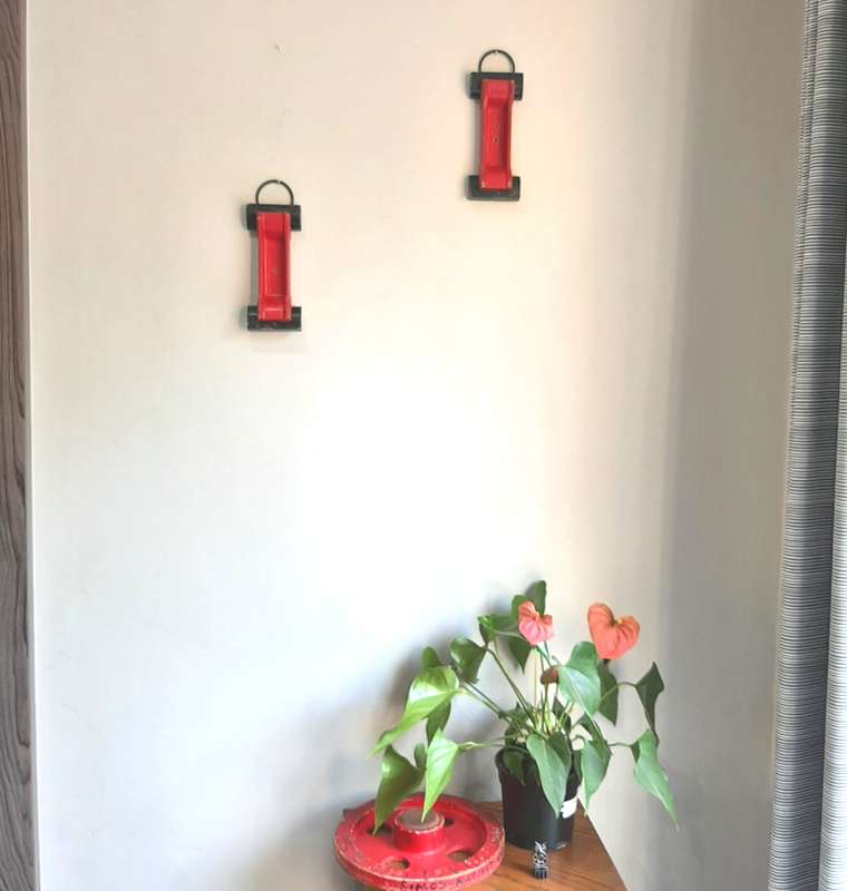 Red hanging car shapes