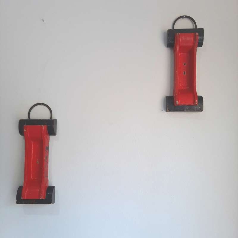 Red hanging car shapes