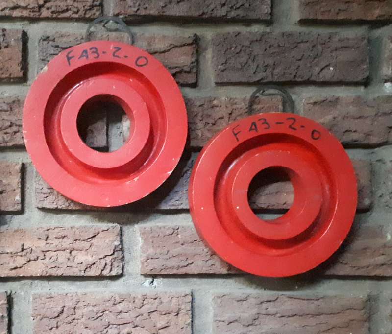 Red hanging round shapes
