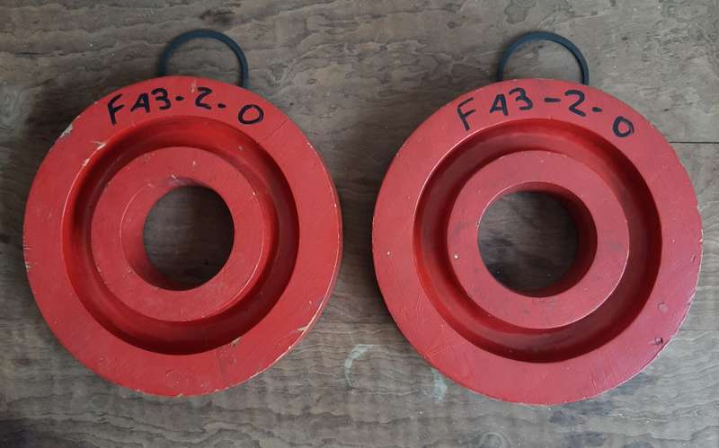 Red hanging round shapes