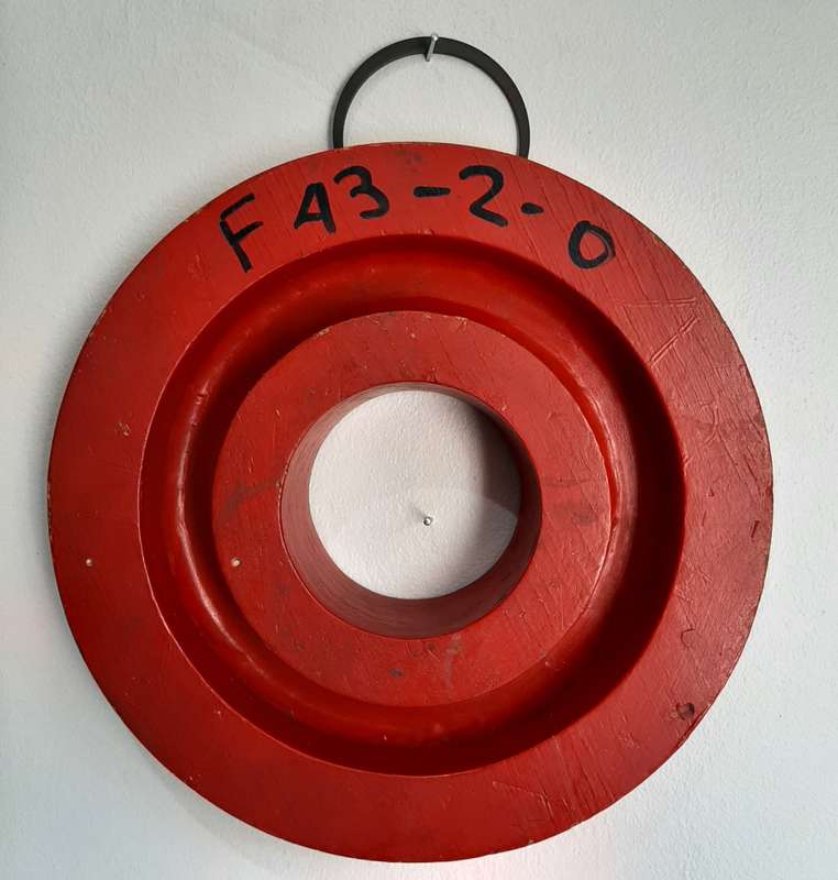 Red hanging round shapes