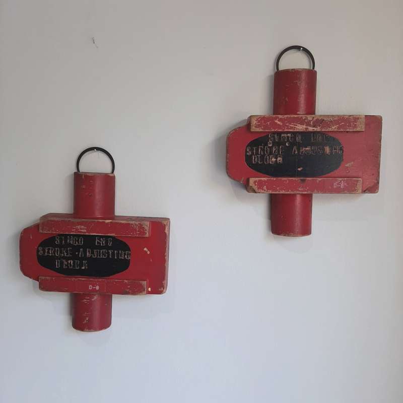 Red hanging Stroke Block shapes