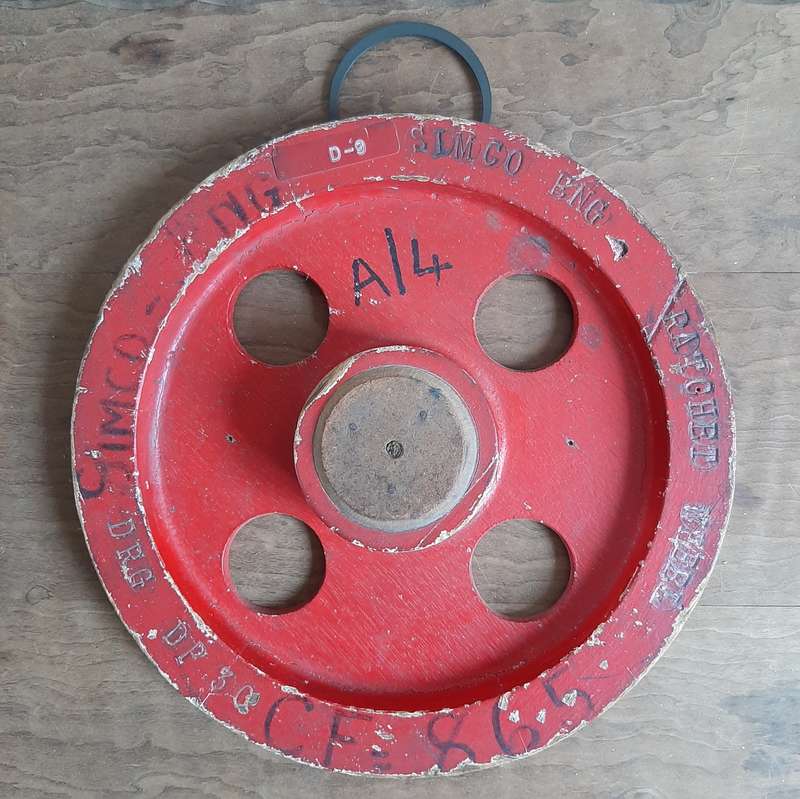 Red hanging wheel shape